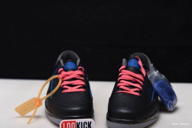 Kick Theory DJ4375-004 SP Jordan 2 Black Low Retro Blue Off-White 0807
